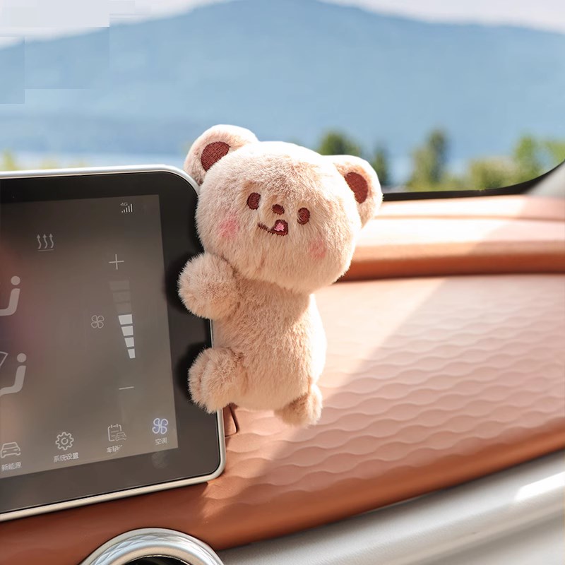 汽车饰品摆件车载中控台显示屏幕可爱趴趴公仔车饰车内装饰用品女