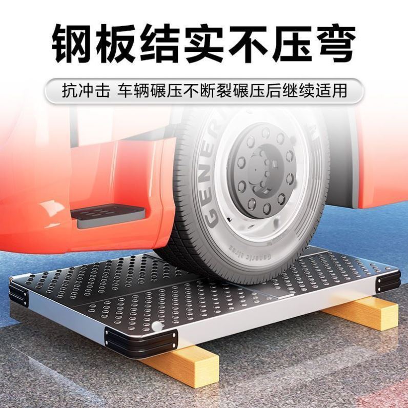 手推车搬运车小推车拉货加厚大号可携式手拉车摺叠钢板车家用平板