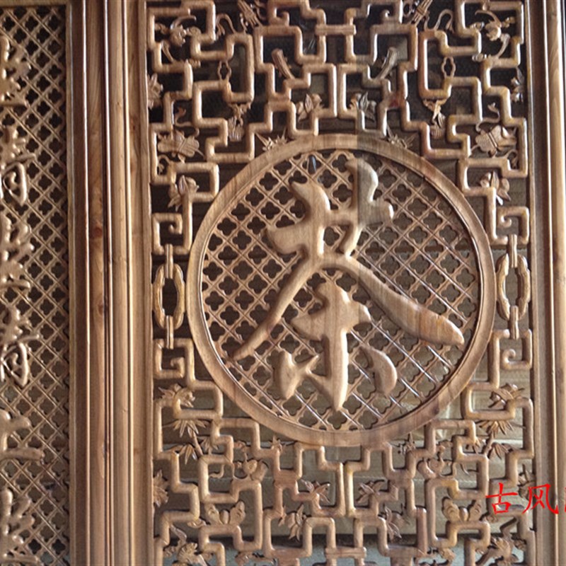 仿古门窗  家装窗格  挂件工艺品 木雕茶三件 隔断 茶室装修