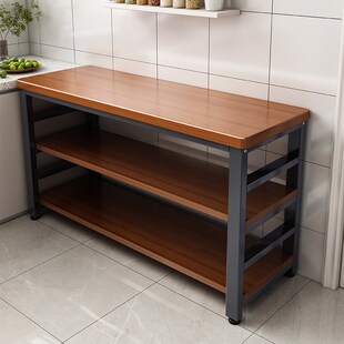 厨房多功能置物架落地切菜桌子工作台多层储物架子靠墙一体窄边柜