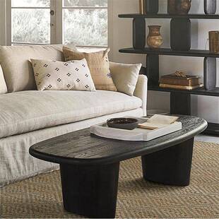 北欧侘寂风客厅实木小茶几民宿木质茶桌家用复古简约客厅原木茶台