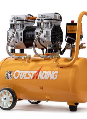 奥突斯空压黄色2极6010无油压缩机22智能15000V机木工装修W汽修喷
