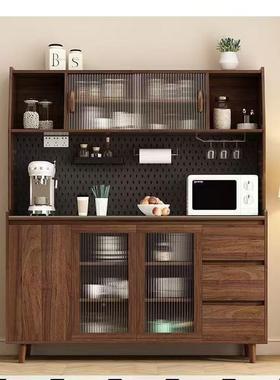 实餐边柜一体靠墙岩板现代客柜厅酒柜茶木水多储功能厨dfg26455房