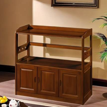 厨木房置物餐架柜边实收纳储物柜落地客厅餐具zhang562碗柜茶水柜