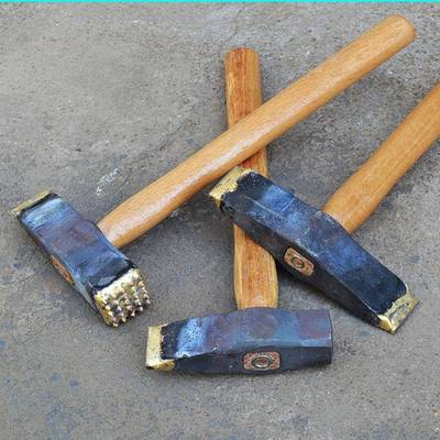 水合金花锤剁斧压斧异形凿毛头刻锤一子CUZ砸泥石材荔枝面雕字合