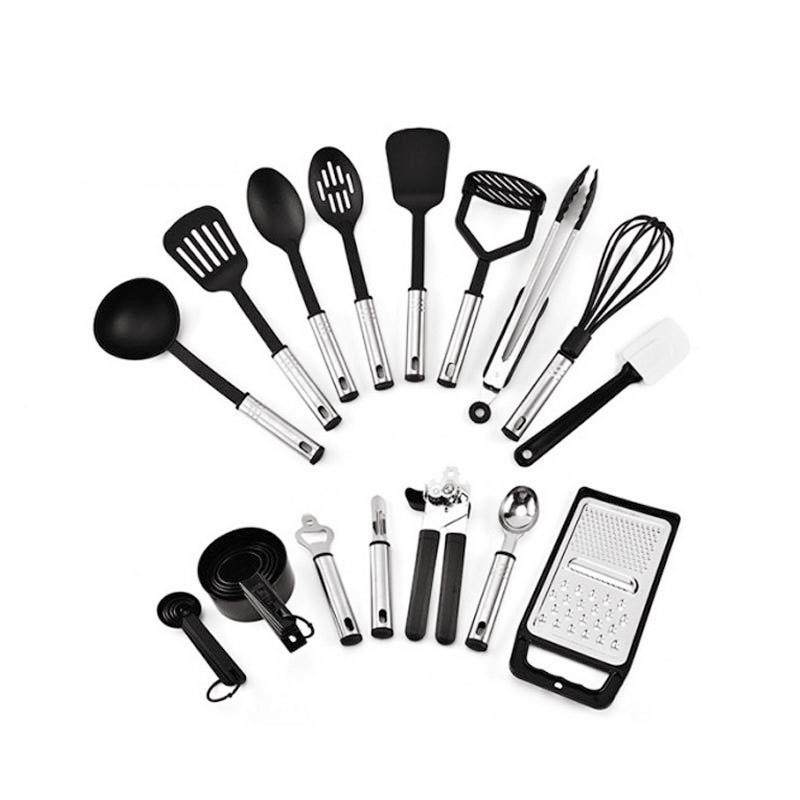 厨烹饪铲勺龙装厨具组合杂件全套房管柄尼不459锈钢厨房铲勺小工