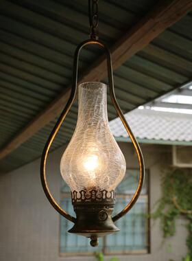 中酒式复MD-2004小吊灯美式乡村工业风古茶灯楼创意古典吧台老式