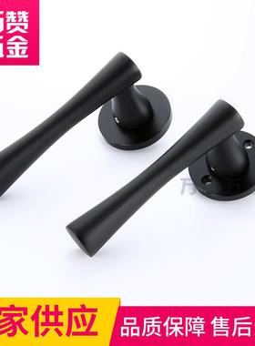 简黑色美静式实音磁力M2-68-H卧室门锁室内家用房间门约锁木门通