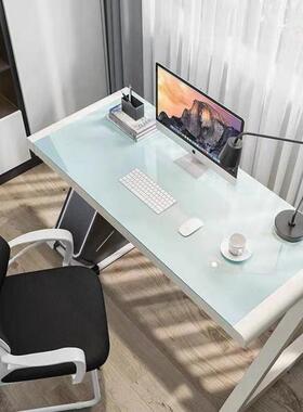简约现璃代简书桌钢化玻电脑JitW6Z3B桌台式家用办公易学习书桌桌