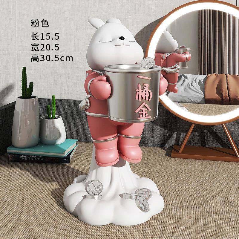 RKD5732意一桶金如兔收纳桌面件电视柜酒柜艺办公摆桌笔筒装饰品,家居饰品,装饰摆件,淘宝优惠券,粉丝福利购,淘宝优惠卷