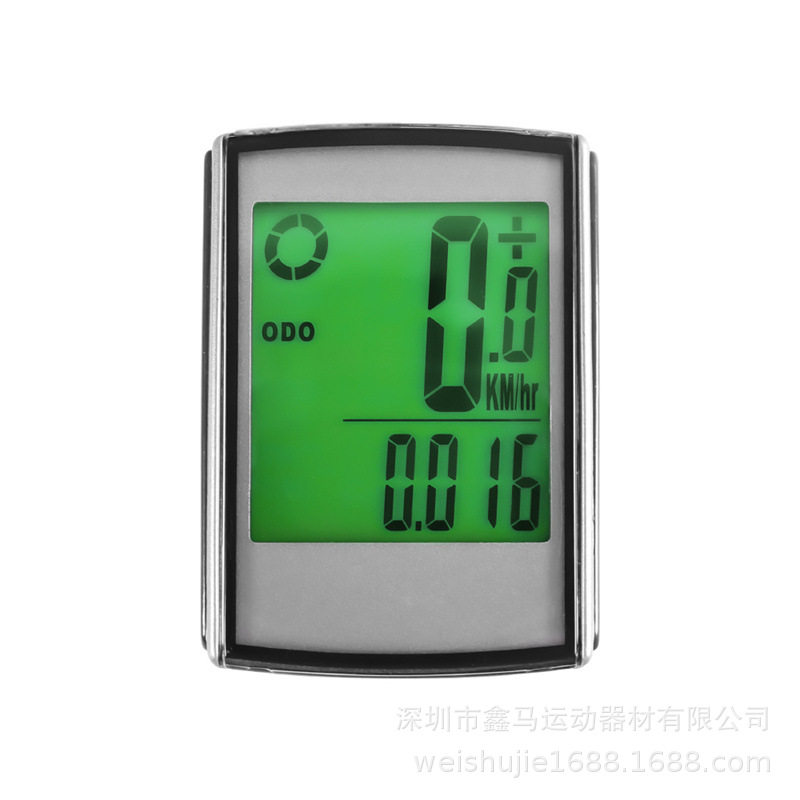 夜光大屏防水无线骑行码表