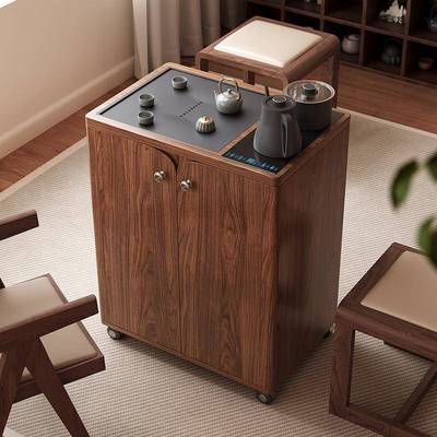 鼎立诚移动茶台中古茶茶几泡茶小桌旋转沙发茶边柜台客1厅阳型车