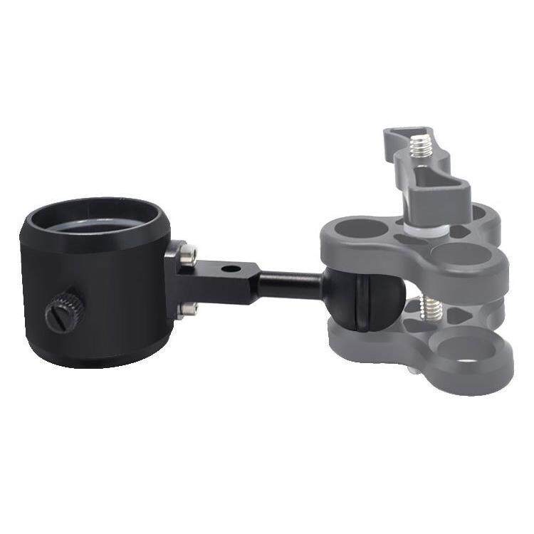 摄补光手电筒夹具支架水球灯头夹水下照潜明潜水管夹装球头支架影