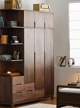 北YG-20259美美胡桃木转柜衣柜全实木宋氏学风侧开角放落地型衣帽