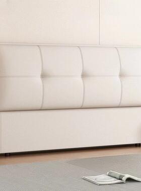 实床木头买靠背29276落地代简约轻奢背板一现体单新款软包轻奢