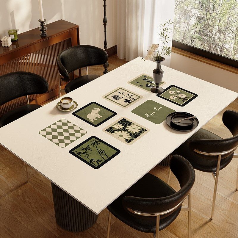 中古风皮革桌布免洗防油防水防烫高级感桌垫茶几布餐桌桌面垫定制,居家布艺,桌布,淘宝优惠券,粉丝福利购,淘宝优惠卷