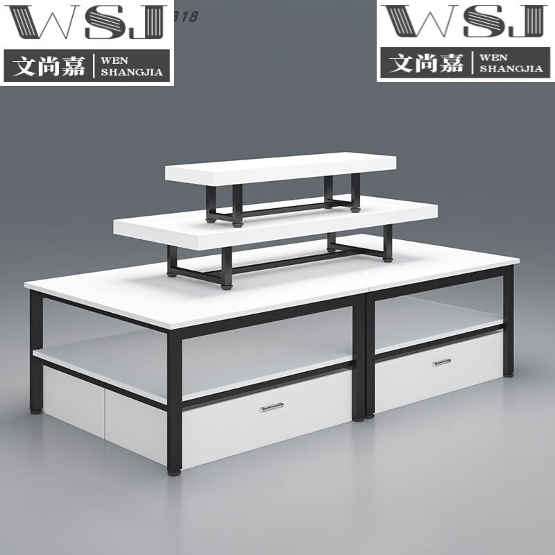 中岛堆头货架流水台商超中岛柜文具饰品母婴宠物店堆头展架展示台