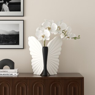 艺术蝴蝶花瓶摆件创意客厅插花器电视柜玄关柜装饰品高级感中古风