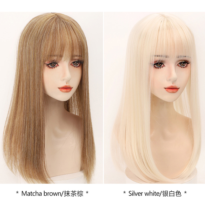 假发女空气刘海假发补发块潮色漫画刘海盖头顶刘海片补发片