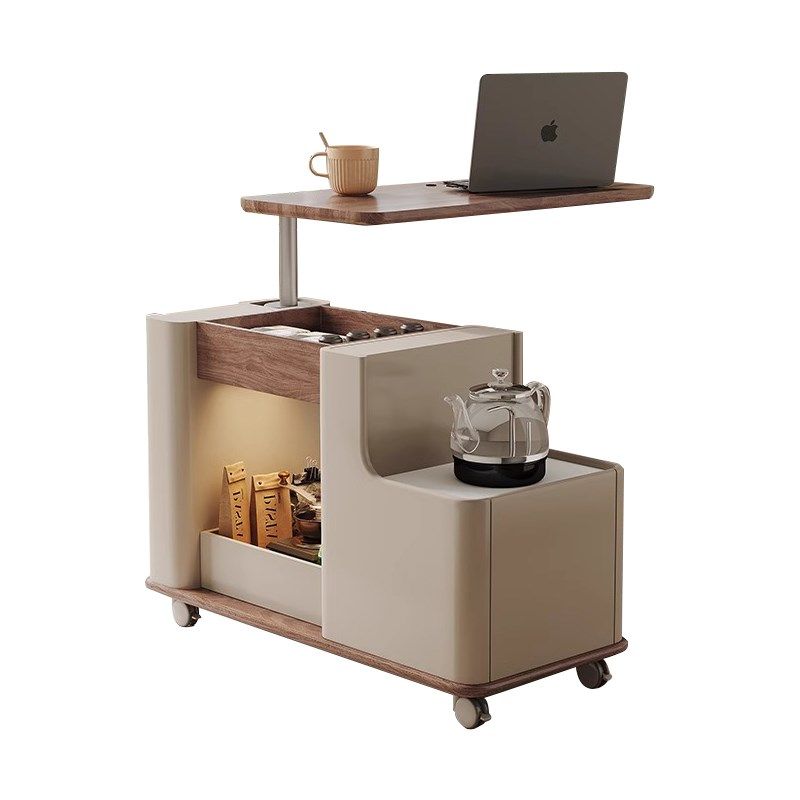 小户型升降茶几柜多功能移动沙发边几胡桃木客厅带烧水小推车茶台,住宅家具,移动边几/推车,淘宝优惠券,粉丝福利购,淘宝优惠卷