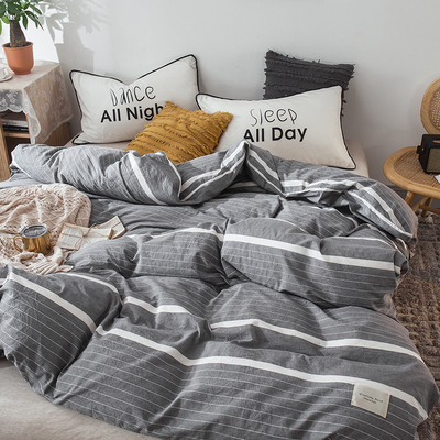 全棉水洗棉被套单件纯棉被单罩男1.5x2.0米160*210单双人180 220m