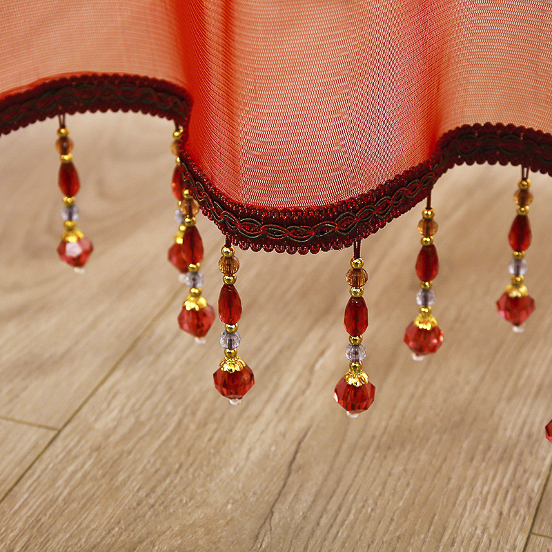 大红门帘结婚婚庆婚房红色喜庆装饰蕾丝卧室结婚用的免打孔红门帘