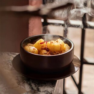 复古韩式拌饭可耐热干烧砂锅钵石锅鲍鱼捞饭碗私房菜饭店陶瓷餐具
