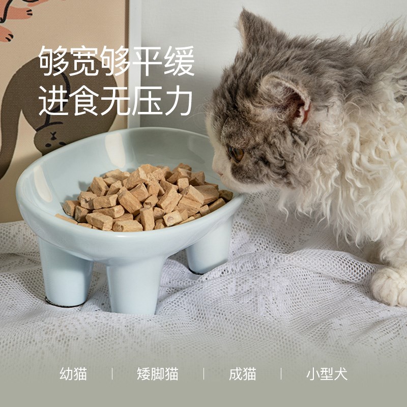 一眯十二生肖垂耳兔陶瓷猫碗狗碗护颈碗食盆宠物喂食碗水碗防打翻