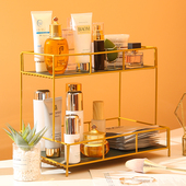 浴室台面化妆品置物架轻奢收纳盒桌面洗漱用品多层架子卫生间厕所
