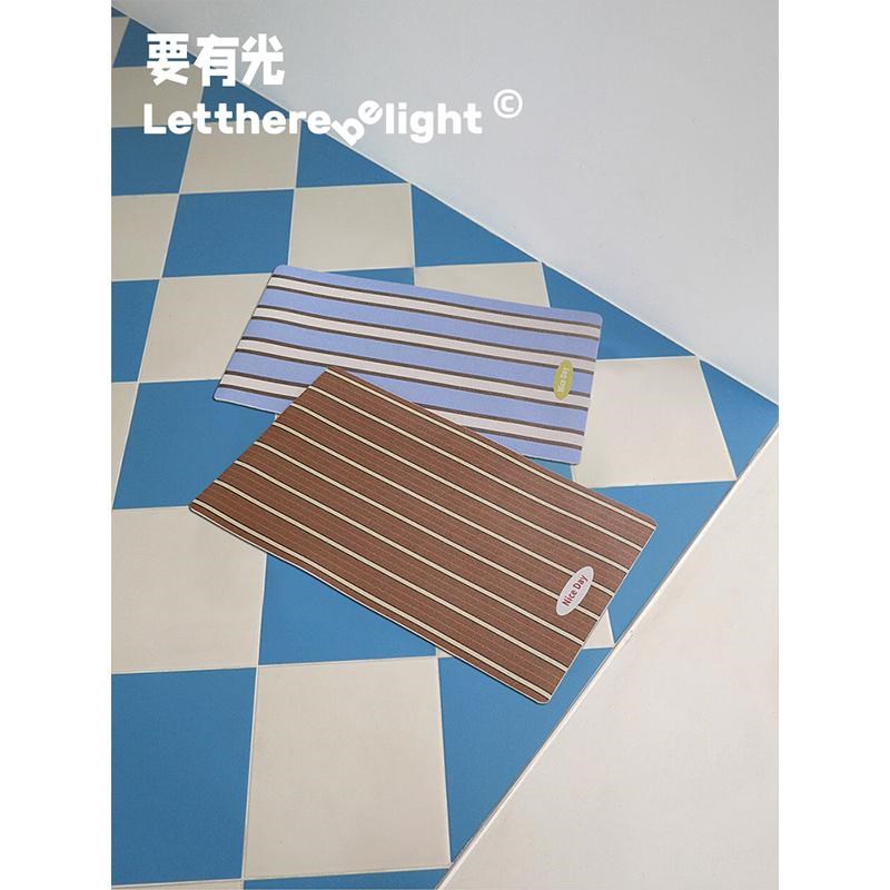 厨房地垫防滑防油可擦免洗地毯复古条纹防水专用吸水耐脏脚垫子