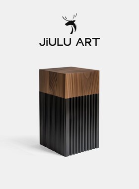 意式轻奢极简客厅沙发方形边几高级感实木小茶几艺术创意床头角几