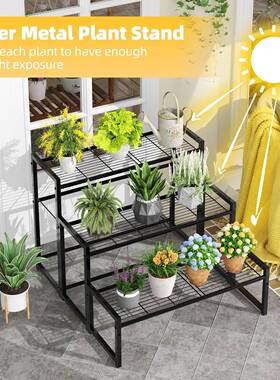 铁艺支金属户3金属植物架外室内防层水可堆yccc019叠重型高植物架