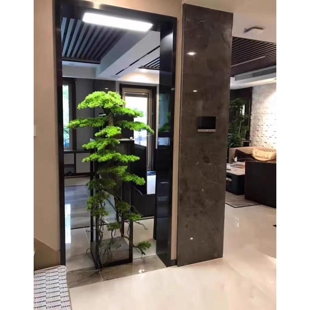 绿真松树迎客松大型假树落地崖llzs柏罗店汉松酒装饰植摆件景观大