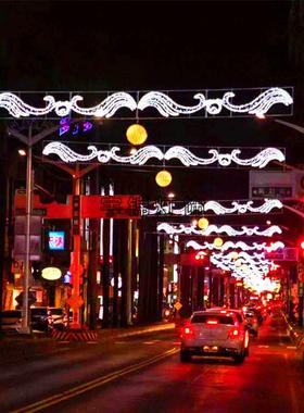 梦幻灯光节草街道亮化铁艺灯光造型节YJ-KJD-2ED造型灯日坪过街灯