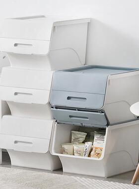 茶花斜翻盖储物箱个装箱玩收具纳箱34L大容3量收盒28纳2885-28885