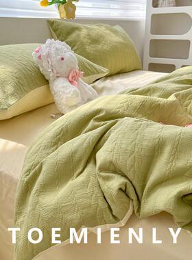 9ZRT小清双层纱被F77J77HS套单件x15020新0x230cm水洗单棉被罩宿