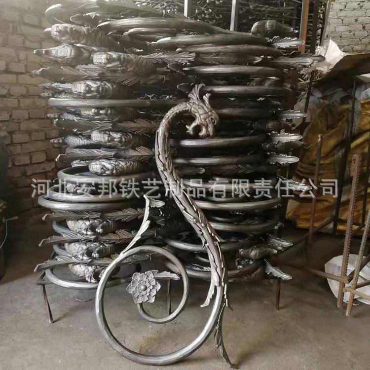 铸400钢龙头产铁艺品栏杆焊铁接组合艺铸钢花叶组合