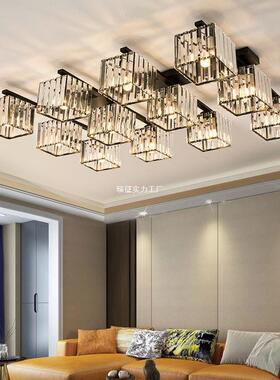 轻奢华客厅112灯饰新家用长方豪形餐厅过道卧晶室装LED水吸顶吊灯