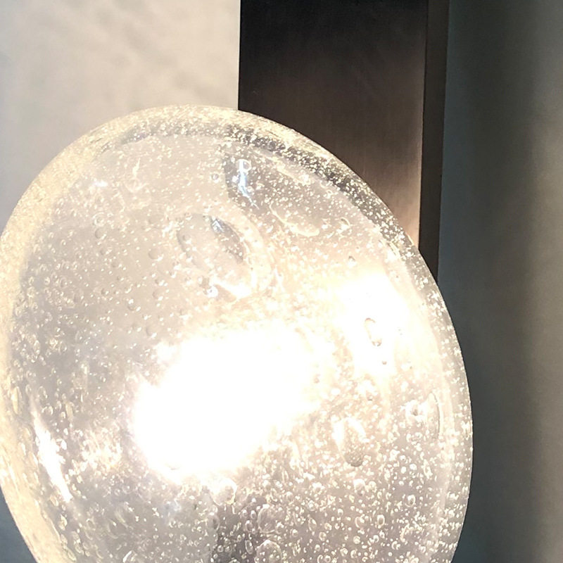 现代简约室内壁灯卧室客厅三色变光LED水晶酒店KTV装饰灯具极简