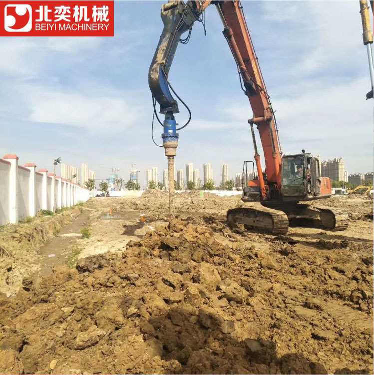 戈壁滩光伏桩载电线杆螺旋钻机