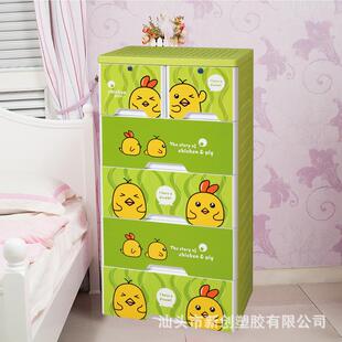 特大号厚收塑料卡通整理纳柜加婴儿玩具LYI服储衣物抽屉式 橱柜收
