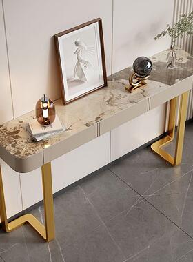 玄关桌端景台岩板入网红意式户柜约简现代轻奢半圆客PFS15971厅靠