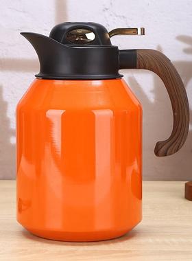 创意1JFC6不锈钢能保显温3焖茶壶茶水分离泡茶壶家用带手智柄温壶