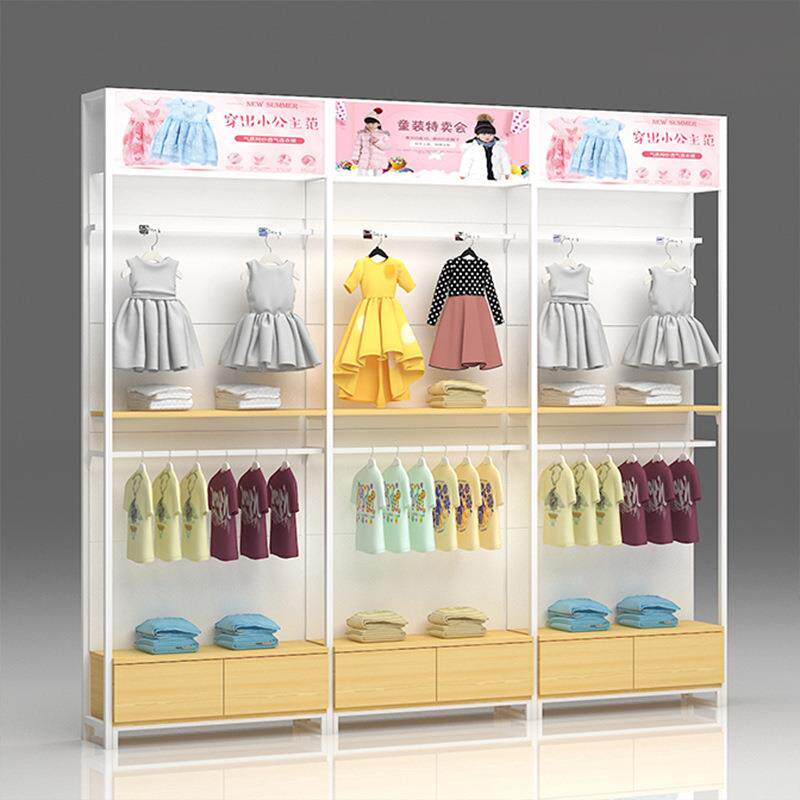 母婴货架陈列孕婴婴店货柜产品柜台展架儿童服装木实货柜MY-008架