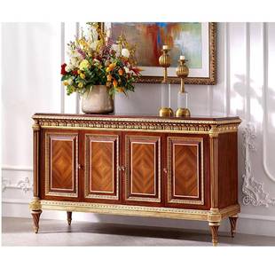 亚历山英式玄关柜桃玄花心木花木皮拼CUT关柜别大墅古典门厅柜家