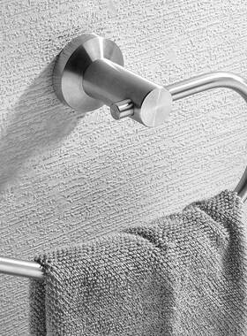 1不230奢4锈钢挂F76T5JMM毛巾架免打孔圆环圆形?浴室轻风毛巾环毛