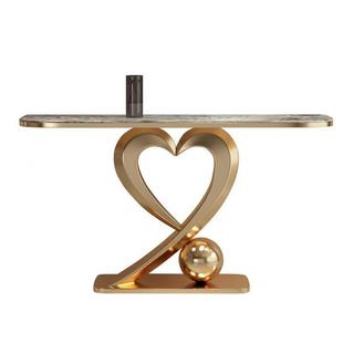 意式 轻ICS奢柜岩板关简玄约客进厅玄关台入户门条案不锈钢玄关桌