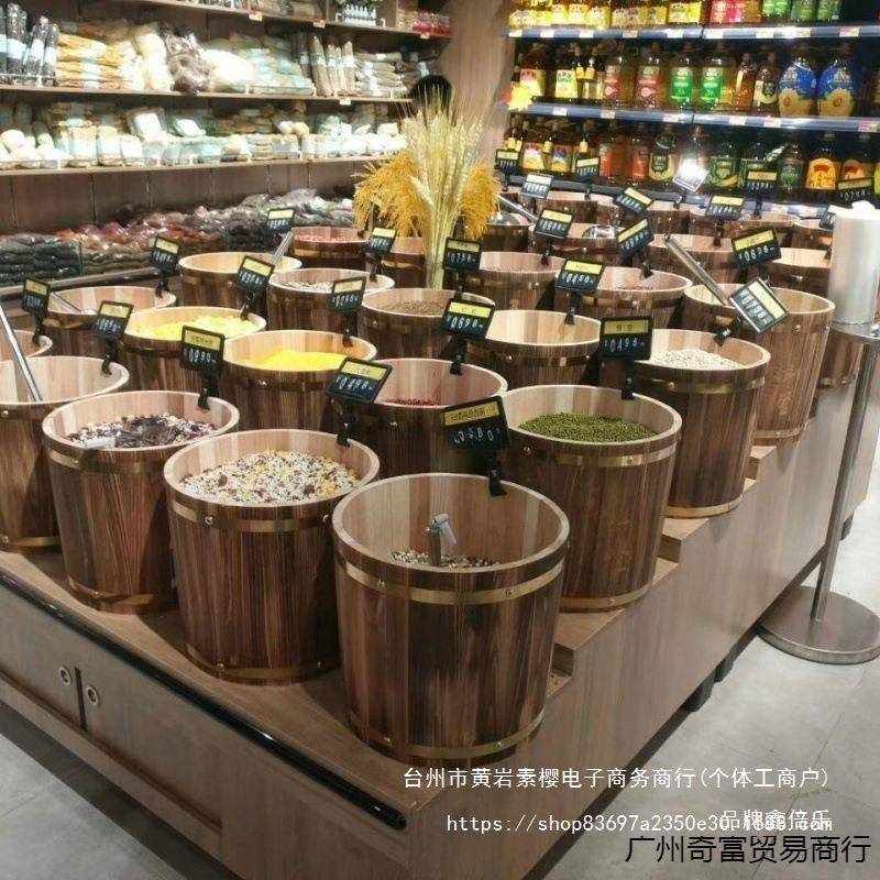 木米桶家用储盖米斤箱装米桶10斤20无品牌/30斤防潮防虫米缸带实
