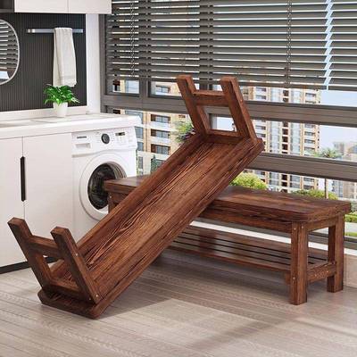 碳化防凳腐浴室凳全实木户外阳台多肉脚架花RGL长凳子踏凳长条凳