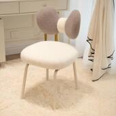 简约可旋转奶油妆风梳凳VRX女生卧室用靠背家网化妆椅红创意设计